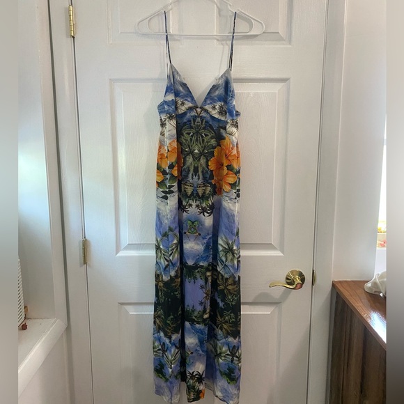 Stella McCartney Made in Italy Silk Hawaiian Print Midi Vacation Dress Size 40 - Picture 2 of 11